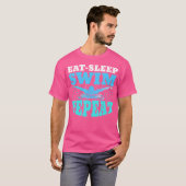 Eet Slaap Zwemmen Herhaal Zwemmer Liefhebber Athle T-shirt (Voorkant volledig)