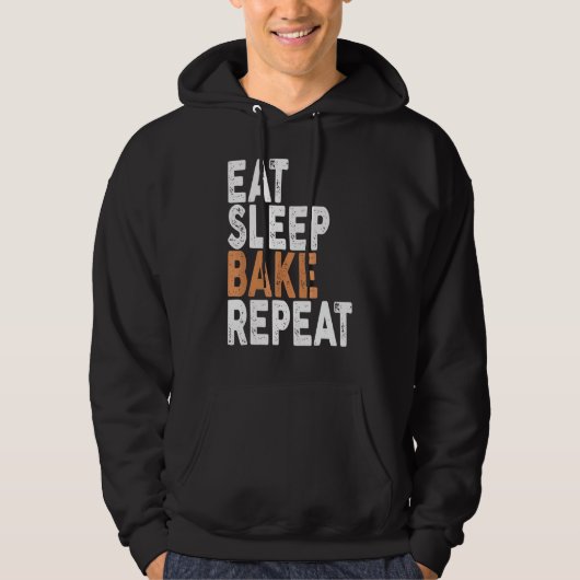Eet Slaapbake Herhaal Cookie Cupcake Hoodie (Voorkant)