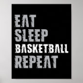 Eet Slaapbasketbal Herhaal Kerstmis voor Tiener Ad Poster (Voorkant)