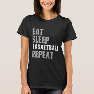 Eet Slaapbasketbal Herhaal Kerstmis voor Tiener Ad T-shirt