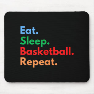 Eet Slaapbasketbal Herhaal voor basketballers Muismat