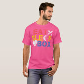 Eet Slaapbox Fighter Boxing Fighting Boxer T-shirt (Voorkant volledig)