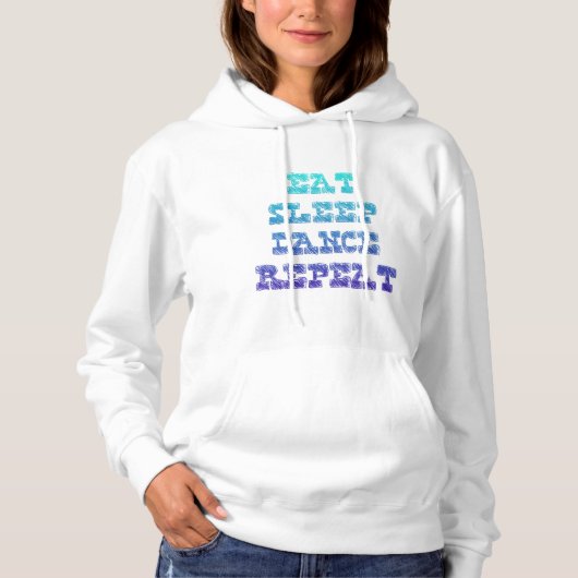 Eet-slaapdansherhaling Hoodie (Voorkant)