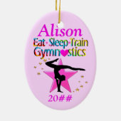 EET SLAAPGYMNASTIEK GEPERSONALISEERD ORNAMENT (Achterkant)