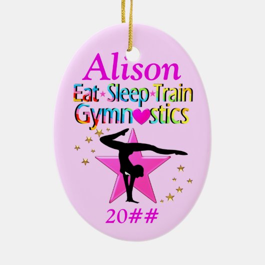 EET SLAAPGYMNASTIEK GEPERSONALISEERD ORNAMENT (Achterkant)