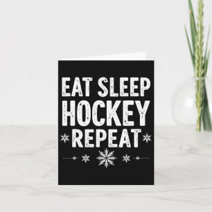 Eet Slaaphockey Herhaal Grappige Wintersportvakant Kaart