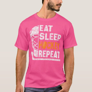 Eet Slaaphockey Repea Jeugd in Volwassen IJshockey T-shirt