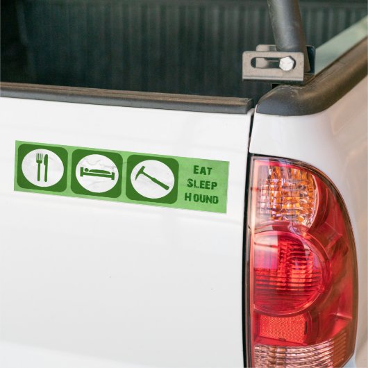 Eet-slaaphond Bumpersticker (Op Truck)