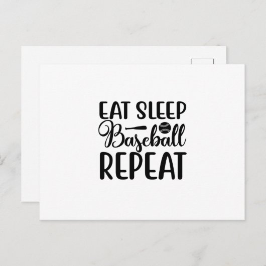 Eet-slaaphonkbal-herhaling Briefkaart (Voorkant / Achterkant)