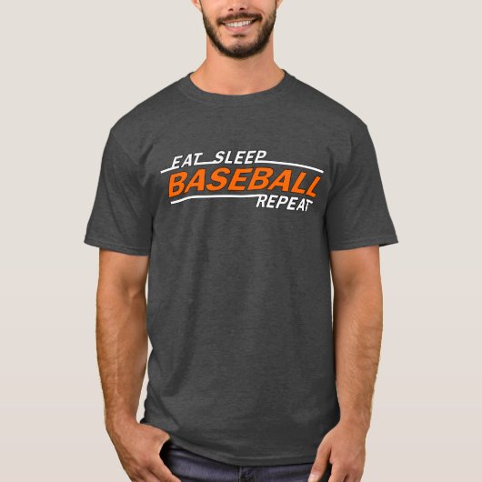 Eet-slaaphonkbal-herhaling T-shirt (Voorkant)