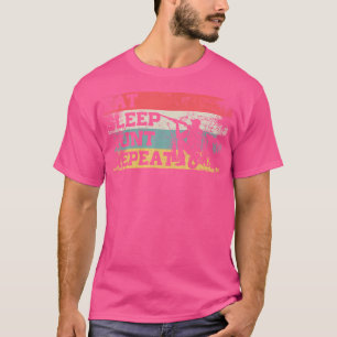 Eet Slaaphunt Herhaal Grappige Jager T-shirt