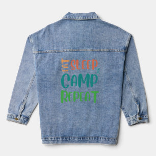 Eet Slaapkamp Herhaal - Het ultieme kampeerleven Denim Jacket