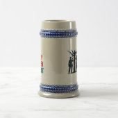 Eet slaapkracht herhaal grappig bierpul (Center)