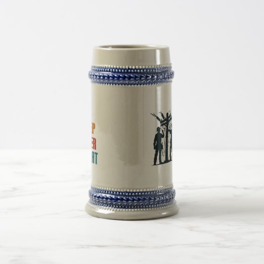 Eet slaapkracht herhaal grappig bierpul (Center)