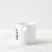 Eet slaapkracht herhaal grappig espresso kop (Achterkant)