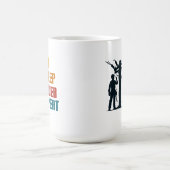 Eet slaapkracht herhaal grappig koffiemok (Center)