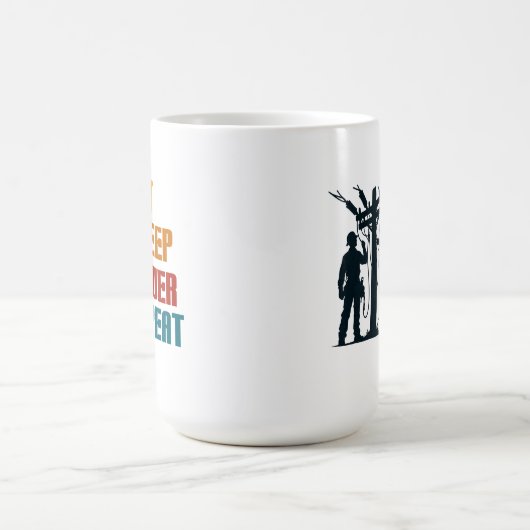 Eet slaapkracht herhaal grappig koffiemok (Center)