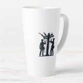 Eet slaapkracht herhaal grappig latte mok (Rechterhoek)