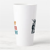 Eet slaapkracht herhaal grappig latte mok (Voorkant)