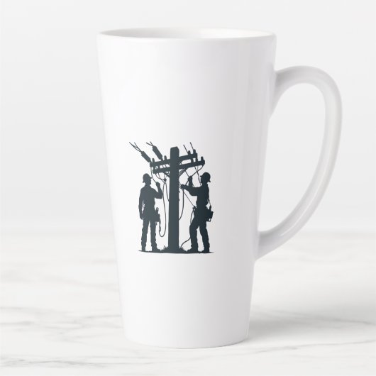 Eet slaapkracht herhaal grappig latte mok (Rechts)