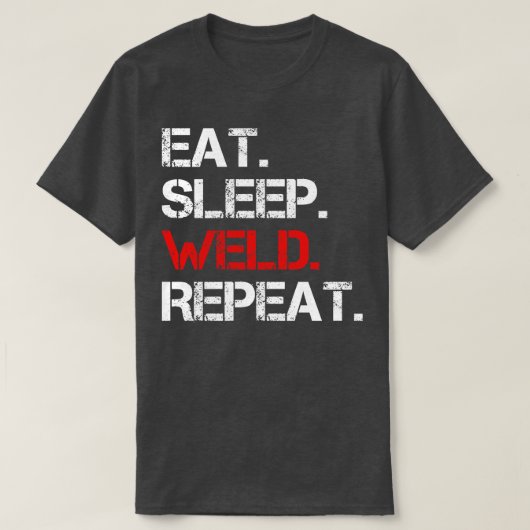 Eet slaaplas Herhaal 1 T-shirt (Design voorkant)
