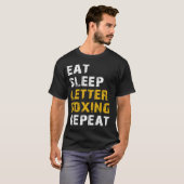 Eet slaaplatboxing t-shirt (Voorkant volledig)