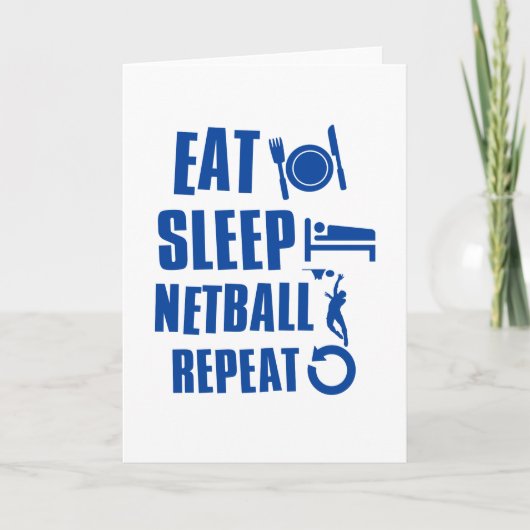 Eet slaapNetball Kaart (Voorkant)