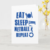 Eet slaapNetball Kaart (Gele Bloem)