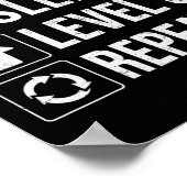 Eet Slaapniveau Omhoog Herhaal Funny Boys Kinder V Poster (Hoek)