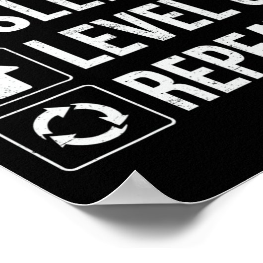 Eet Slaapniveau Omhoog Herhaal Funny Boys Kinder V Poster (Hoek)