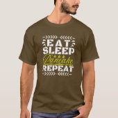 Eet slaappannenkoek Herhaal T-shirt (Voorkant)