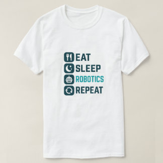 Eet Slaaprobotica Herhaal Shirt, Robot Shirt, T-shirt