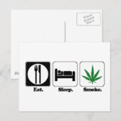 eet slaaprookpot briefkaart (Voorkant / Achterkant)