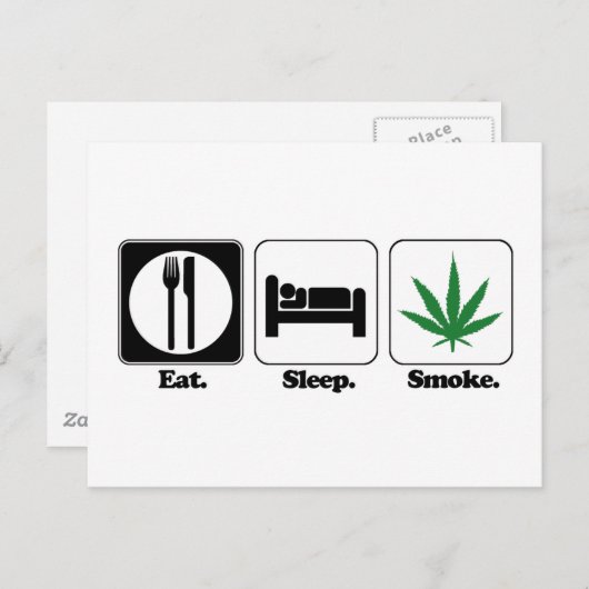 eet slaaprookpot briefkaart (Voorkant / Achterkant)