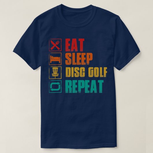 Eet-slaapschijf golf-herhaling t-shirt (Design voorkant)