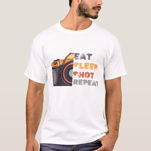 Eet slaapschot herhaal t-shirt (Voorkant)