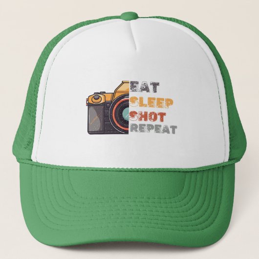 Eet slaapschot herhaal trucker pet (Voorkant)