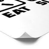 Eet-slaapspeelveld hockey poster (Hoek)