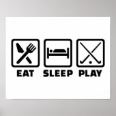 Eet-slaapspeelveld hockey poster (Voorkant)