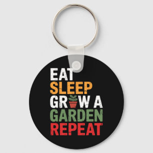 Eet Slaapspel Groei Een Tuin Herhaal Gamer Sleutelhanger