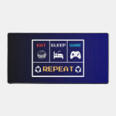 Eet Slaapspel Herhaal Minimalistische Desk Mat (Voorkant)
