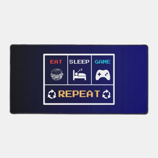 Eet Slaapspel Herhaal Minimalistische Desk Mat (Voorkant)