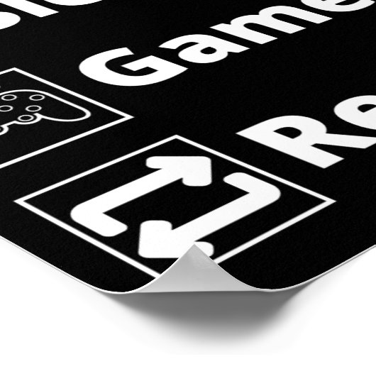 Eet-slaapspel-herhaling Poster (Hoek)