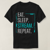Eet Slaapstroom Herhaal Film Streaming Streamer G T-shirt (Design voorkant)