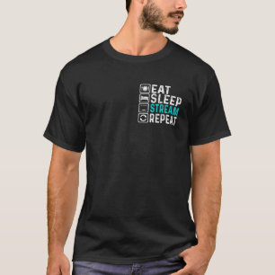 Eet Slaapstroom Herhaal Gamer Minimalist T-shirt