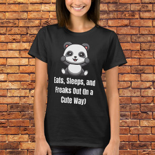 Eet, slaapt en freaks out (op een Schattigee manie T-shirt