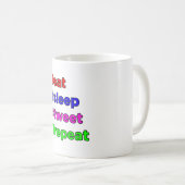 #eet #slaapt #tweet #repeat koffiemok (Voorkant rechts)