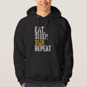 Eet Slaapteken Herhaal Gebarentaal Hoodie (Voorkant)