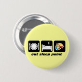 Eet-slaapverf Ronde Button 5,7 Cm (Voorkant /achterkant)