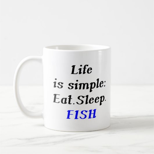 eet slaapvis koffiemok (Links)